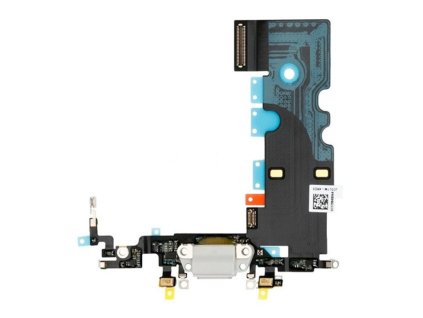 Apple iPhone 8, SE2  (4.7), gyári töltőcsatlakozós és mikrofonos átvezető fólia (Flex, szalagkábel), fehér