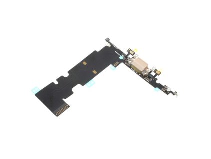 Apple iPhone 8 Plus (5.5), gyári töltőcsatlakozós és mikrofonos átvezető fólia (Flex, szalagkábel), arany