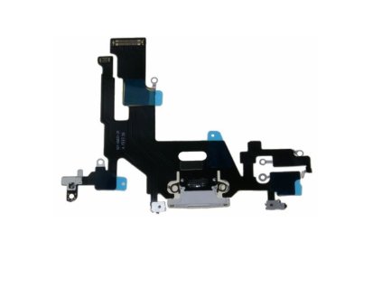 Apple iPhone 11, (6.1), gyári töltőcsatlakozós és mikrofonos átvezető fólia (Flex, szalagkábel), fehér