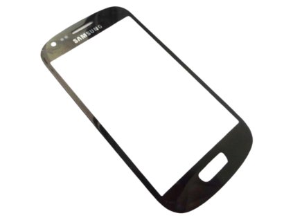 Samsung Galaxy S3 Mini, i8190, i8200, gyári típusú előlapi üveg, fekete