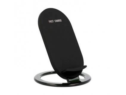 Wireless, vezeték nélküli ovál asztali töltő állvány (FC03), fekete