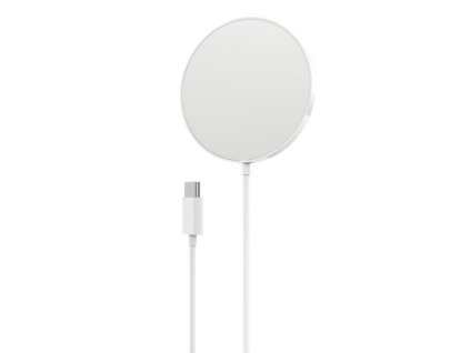 Hoco MagSafe mágneses wireless, vezeték nélküli töltő iPhone X, 11, 12, 13-hoz 15W (CW28), fehér