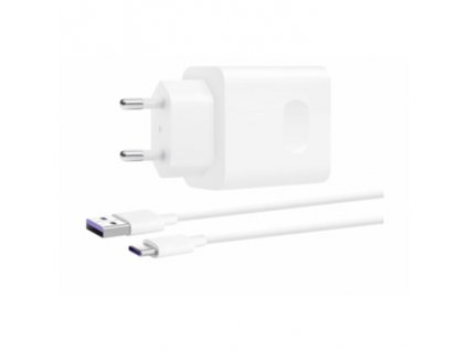 Huawei 4A | 40W eredeti, gyári hálózati töltő adapter 1m Type-C kábellel Super Charge (AP71, HW-100400E00), fehér