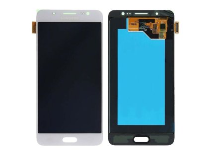 Samsung Galaxy J5 (2016) (J510), eredeti, gyári LCD kijelző érintőpanellel (GH97-18792C), fehér