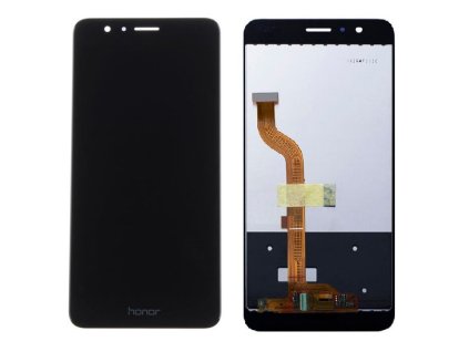 Huawei Honor 8, FRD-L02, gyári típusú LCD kijelző érintőpanellel, fekete