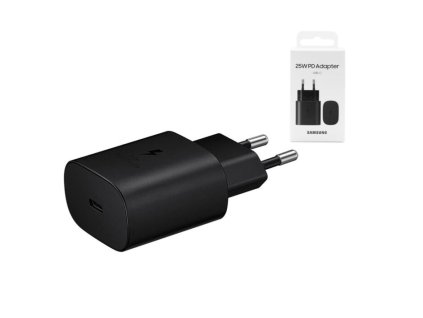 Samsung S20, S21, Note 20 eredeti, gyári hálózati super gyorstöltő adapter 2,25A | 25W (TA800NBEGEU) (BLISTER), fekete