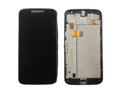 Motorola Moto G4, (XT1620, XT1622, XT1625), gyári típusú LCD kijelző érintőpanellel és kerettel, fekete