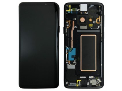 Samsung Galaxy S9 Plus (G965), eredeti, gyári LCD kijelző érintőpanellel és kerettel (GH97-21692A), fekete