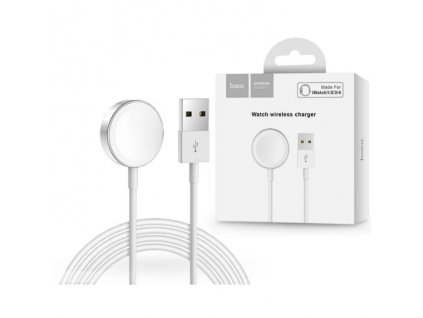 Hoco mágneses, wireless, vezeték nélküli töltő Apple Watch 1/2/3/4/5/6/7/SE-hez (CW16) fehér