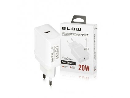 Blow iPhone és Samsung kompatibilis hálózati töltő adapter 20W| PD3.0 (Type-C), fehér