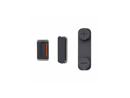 Apple iPhone 5, gyári típusú gomb szett (hangerő, némító, bekapcsoló), fekete