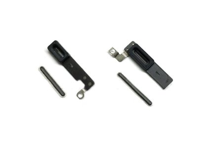 Apple iPhone 7 Plus (5.5), iPhone 8 Plus (5.5), gyári típusú beszéd (felső) hangszóró rács és porvédő gumi, fekete