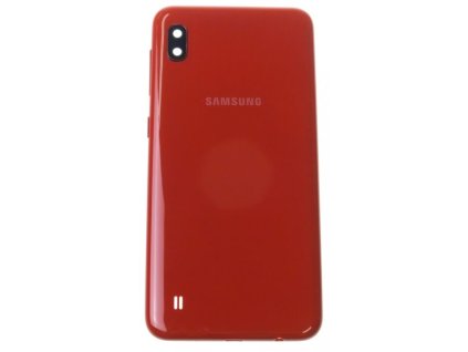 Samsung Galaxy A10, (A105), gyári típusú akkufedél, kamera takaró lencsével, piros