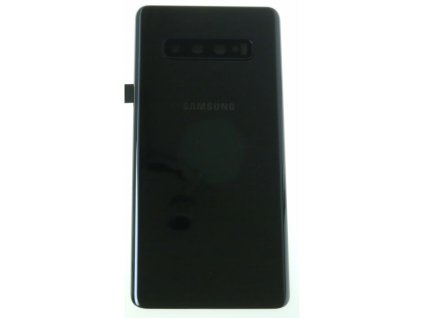 Samsung Galaxy S10 Plus (G975), gyári, eredeti akkufedél (kamera takaróval), fekete