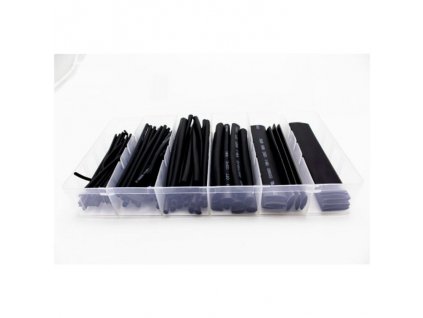 Ralvico 100db-os 10cm zsugorcső készlet (NAR0833), fekete