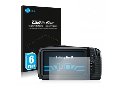 Blackmagic Pocket Cinema 4K Camera típusú fényképezőhöz 6db-os Savvies SU75 kijelzőfólia