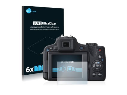 Canon PowerShot SX50 HS típusú fényképezőhöz 6db-os Savvies SU75 kijelzőfólia