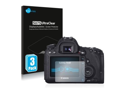 Canon EOS 6D típusú fényképezőhöz 6db-os Savvies SU75 kijelzőfólia