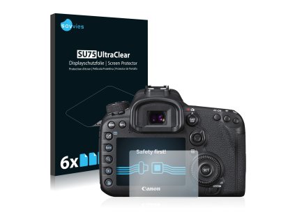 Canon EOS 7D Mark II típusú fényképezőhöz 6db-os Savvies SU75 kijelzőfólia
