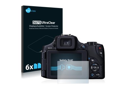 Canon PowerShot SX60 HS típusú fényképezőhöz 6db-os Savvies SU75 kijelzőfólia