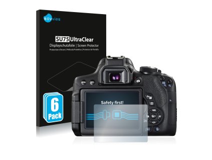 Canon EOS 750D típusú fényképezőhöz 6db-os Savvies SU75 kijelzőfólia