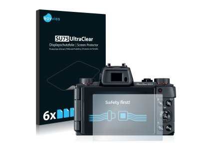 Canon PowerShot G5 X típusú fényképezőhöz 6db-os Savvies SU75 kijelzőfólia