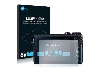 Canon PowerShot G9 X típusú fényképezőhöz 6db-os Savvies SU75 kijelzőfólia