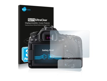 Canon EOS 80D típusú fényképezőhöz 6db-os Savvies SU75 kijelzőfólia