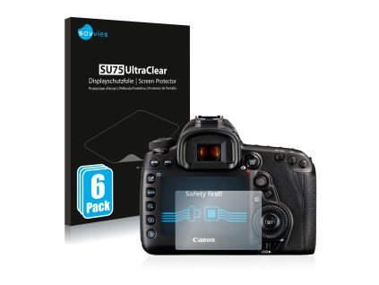 Canon EOS 5D Mark IV típusú fényképezőhöz 6db-os Savvies SU75 kijelzőfólia