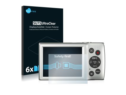 Canon Digital Ixus 185 típusú fényképezőhöz 6db-os Savvies SU75 kijelzőfólia