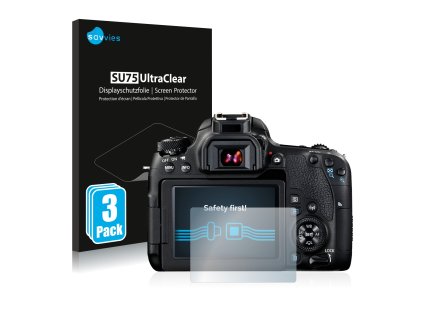 Canon EOS 77D típusú fényképezőhöz 6db-os Savvies SU75 kijelzőfólia