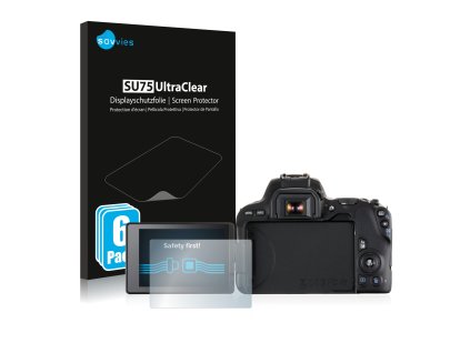 Canon EOS 200D típusú fényképezőhöz 6db-os Savvies SU75 kijelzőfólia