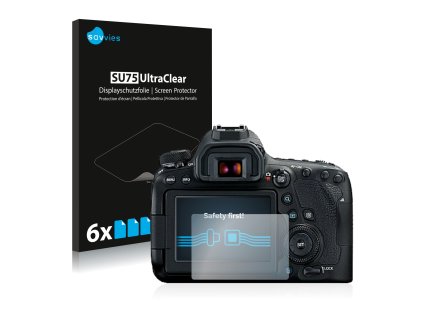 Canon EOS 6D Mark II típusú fényképezőhöz 6db-os Savvies SU75 kijelzőfólia