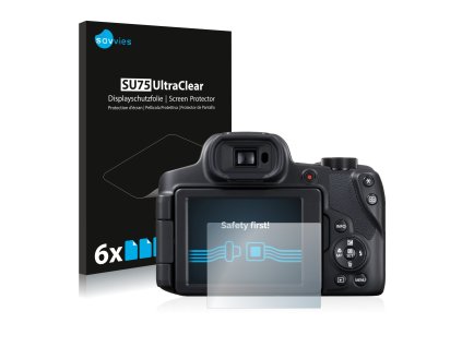 Canon PowerShot SX70 HS típusú fényképezőhöz 6db-os Savvies SU75 kijelzőfólia
