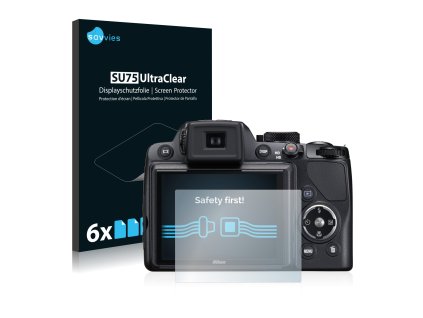 Nikon Coolpix P90 típusú fényképezőhöz 6db-os Savvies SU75 kijelzőfólia