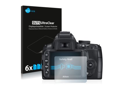 Nikon D3000 típusú fényképezőhöz 6db-os Savvies SU75 kijelzőfólia