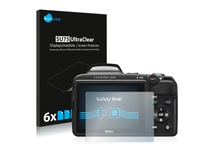 Nikon Coolpix L810 típusú fényképezőhöz 6db-os Savvies SU75 kijelzőfólia