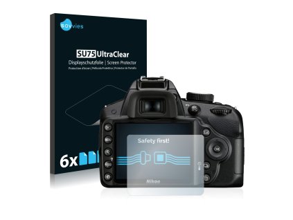 Nikon D3200 típusú fényképezőhöz 6db-os Savvies SU75 kijelzőfólia