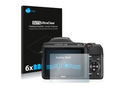 Nikon Coolpix L820 típusú fényképezőhöz 6db-os Savvies SU75 kijelzőfólia
