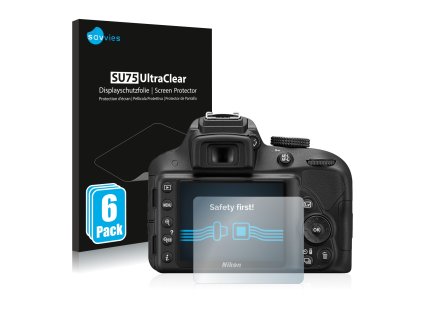 Nikon D3300 típusú fényképezőhöz 6db-os Savvies SU75 kijelzőfólia