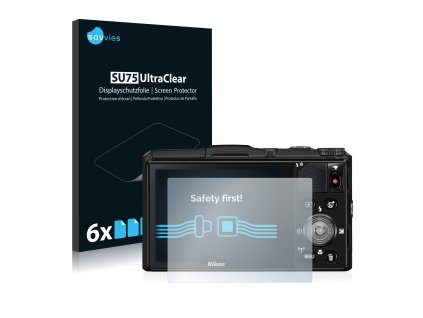 Nikon Coolpix S9700 típusú fényképezőhöz 6db-os Savvies SU75 kijelzőfólia