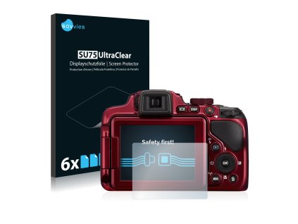 Nikon Coolpix P600 típusú fényképezőhöz 6db-os Savvies SU75 kijelzőfólia
