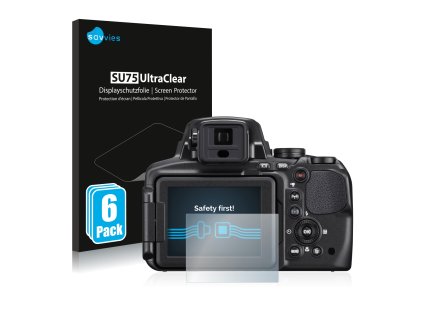 Nikon Coolpix P900 típusú fényképezőhöz 6db-os Savvies SU75 kijelzőfólia