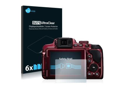 Nikon Coolpix P610 típusú fényképezőhöz 6db-os Savvies SU75 kijelzőfólia
