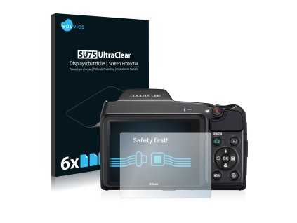 Nikon Coolpix L840 típusú fényképezőhöz 6db-os Savvies SU75 kijelzőfólia