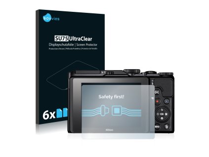 Nikon Coolpix A900 típusú fényképezőhöz 6db-os Savvies SU75 kijelzőfólia