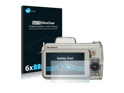 Olympus SP-800 UZ típusú fényképezőhöz 6db-os Savvies SU75 kijelzőfólia