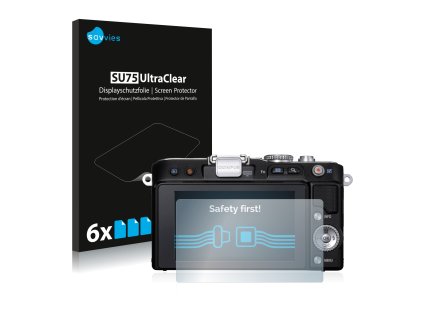 Olympus PEN E-PL3 típusú fényképezőhöz 6db-os Savvies SU75 kijelzőfólia