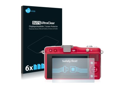 Olympus PEN Mini E-PM2 típusú fényképezőhöz 6db-os Savvies SU75 kijelzőfólia