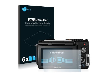 Olympus Stylus Tough TG-850 típusú fényképezőhöz 6db-os Savvies SU75 kijelzőfólia